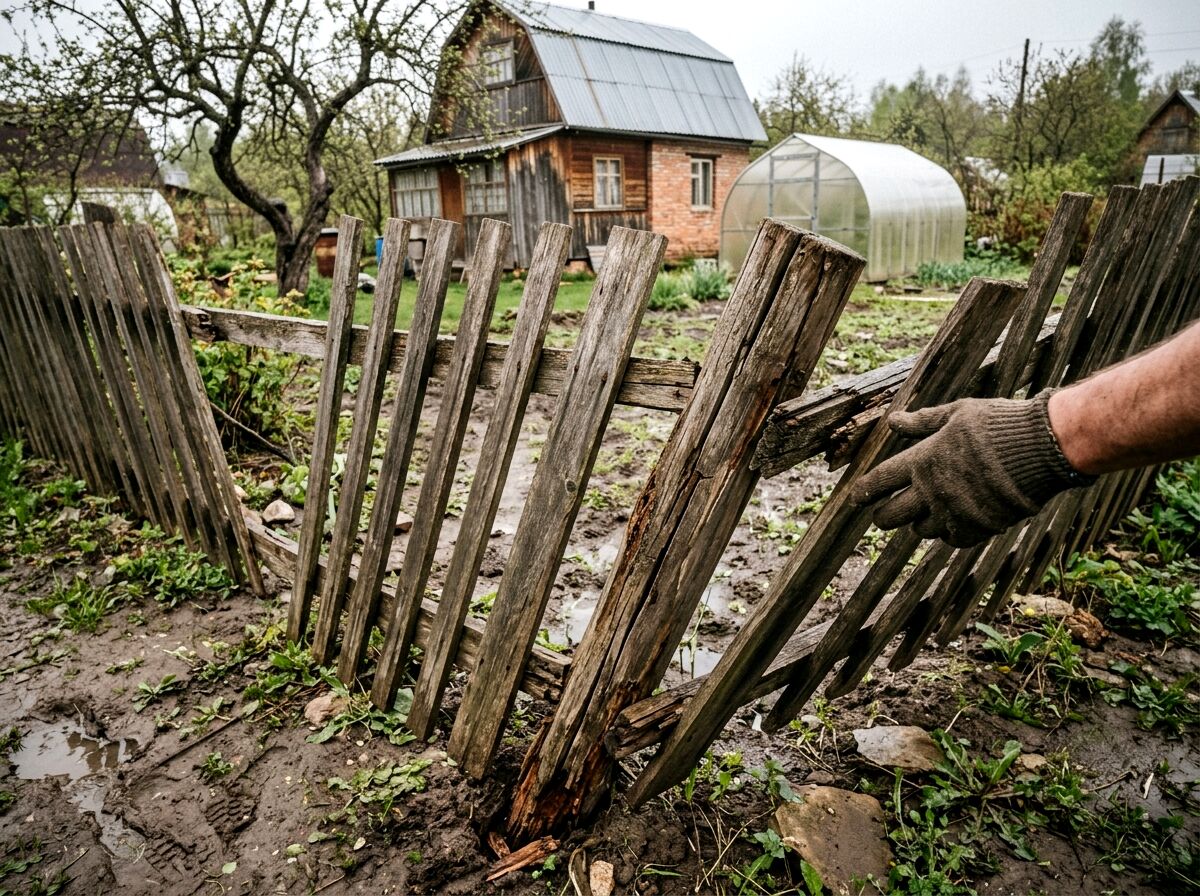 5 признаков, что забор скоро упадёт — диагностика для дачников